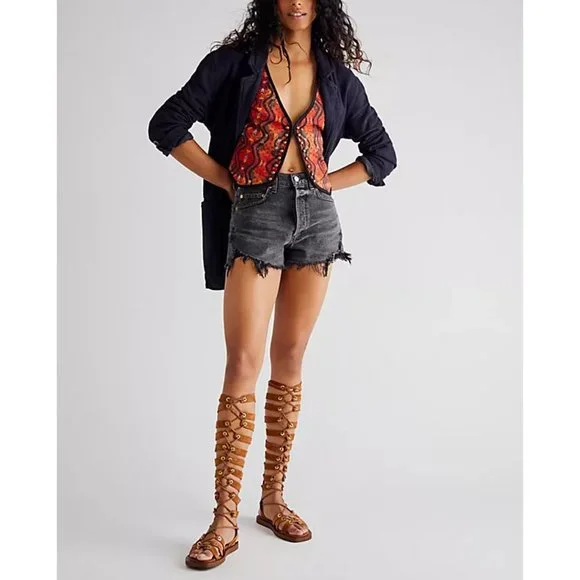 FREE PEOPLE Gemini Vest / Rust Combo - Picture 2 of 12